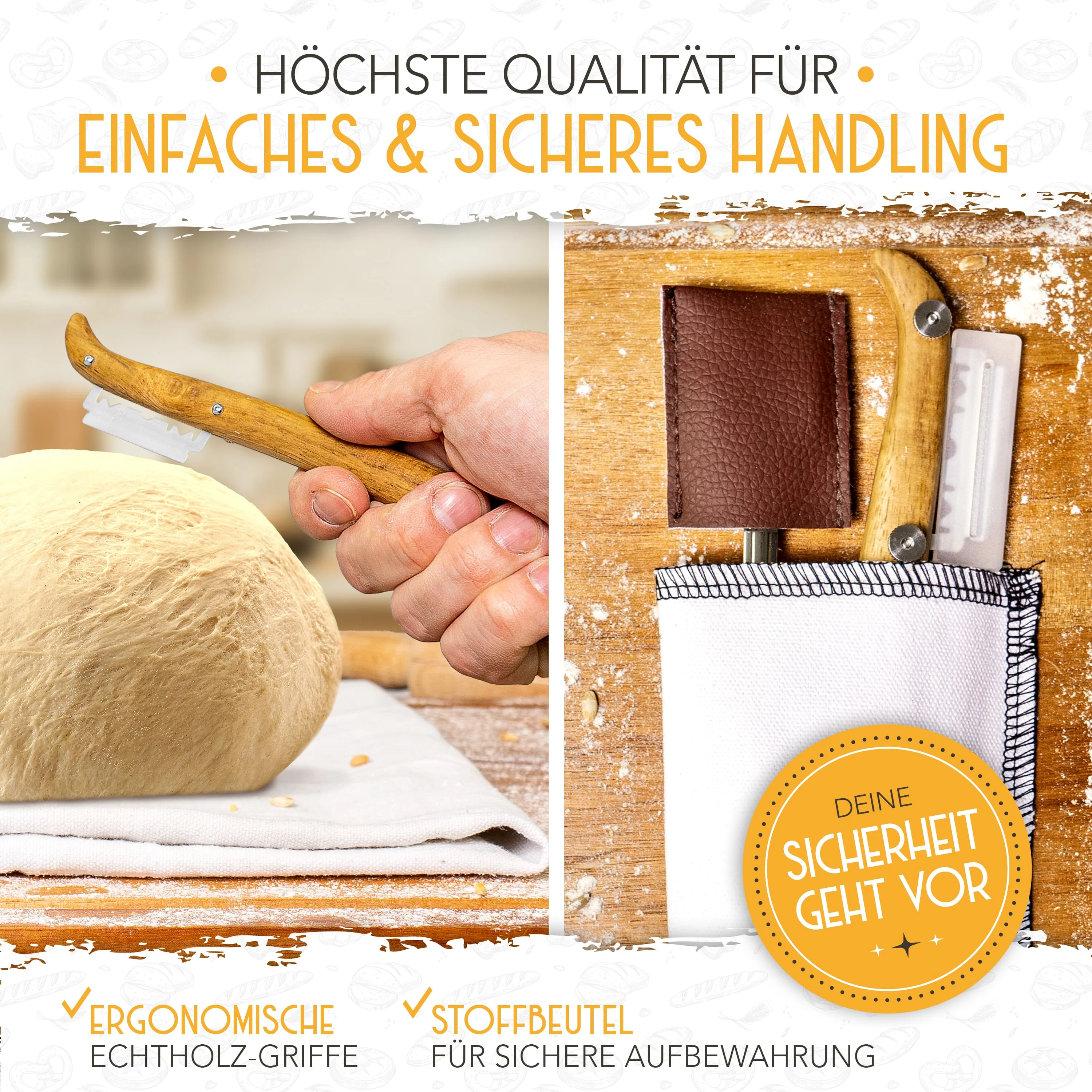 Bäckermesser 2er Set inkl. Rasierklingen - Image 7