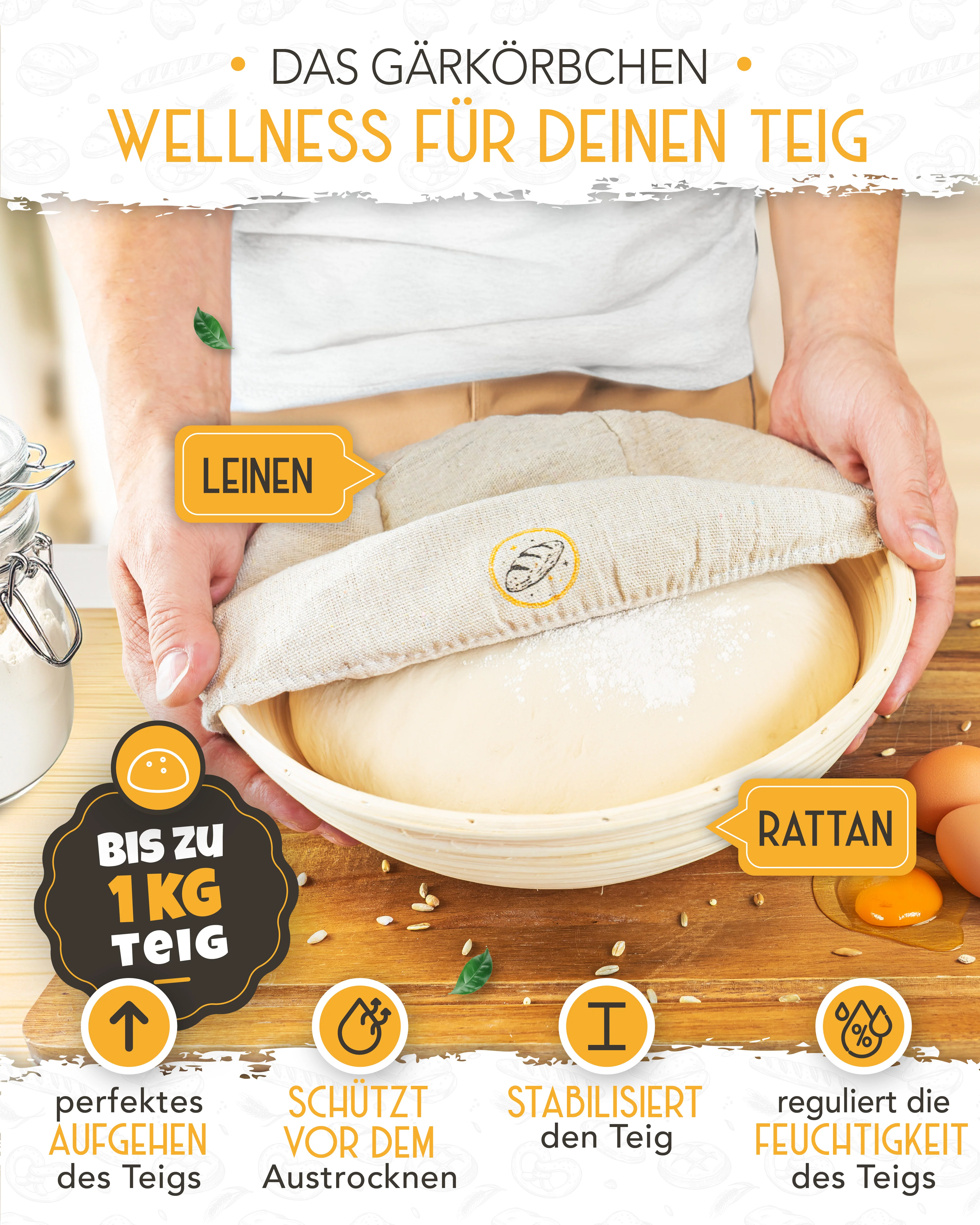 Brotliebe-Set – Gusseisentopf 4,7 l, Zubehör & Rezept-Booklet in stilvoller Verpackung - Image 5